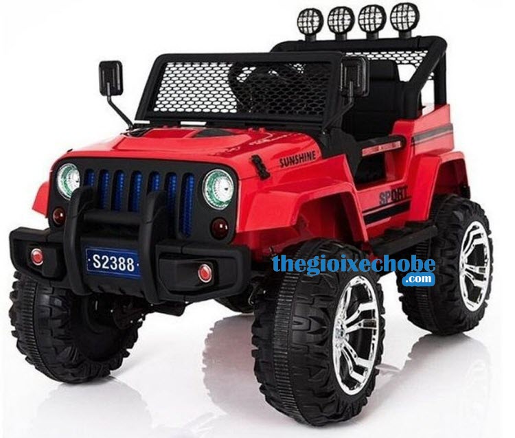 Xe ô tô điện trẻ em S2388 - Bánh cao su + 4 động cơ