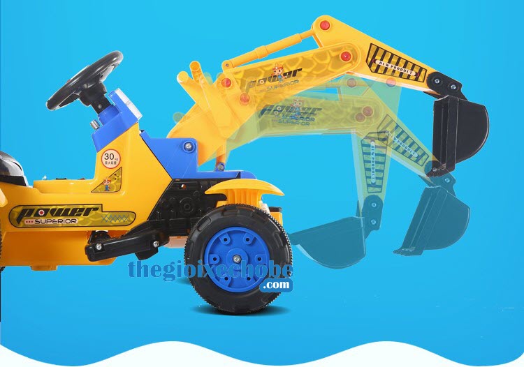 Xe cần cẩu máy xúc máy ủi điện cho bé 618