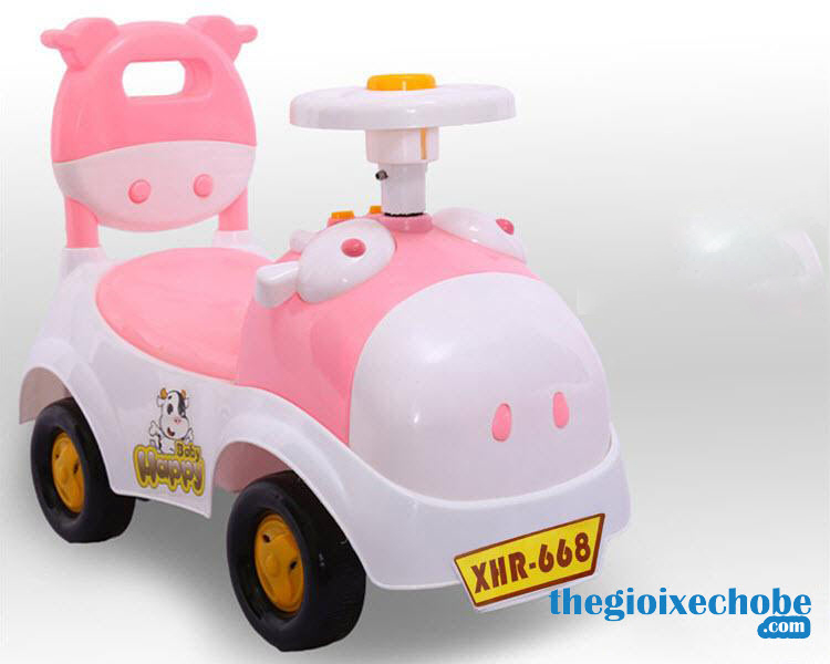 Xe chòi chân trẻ em HT-5517 màu trắng-hồng