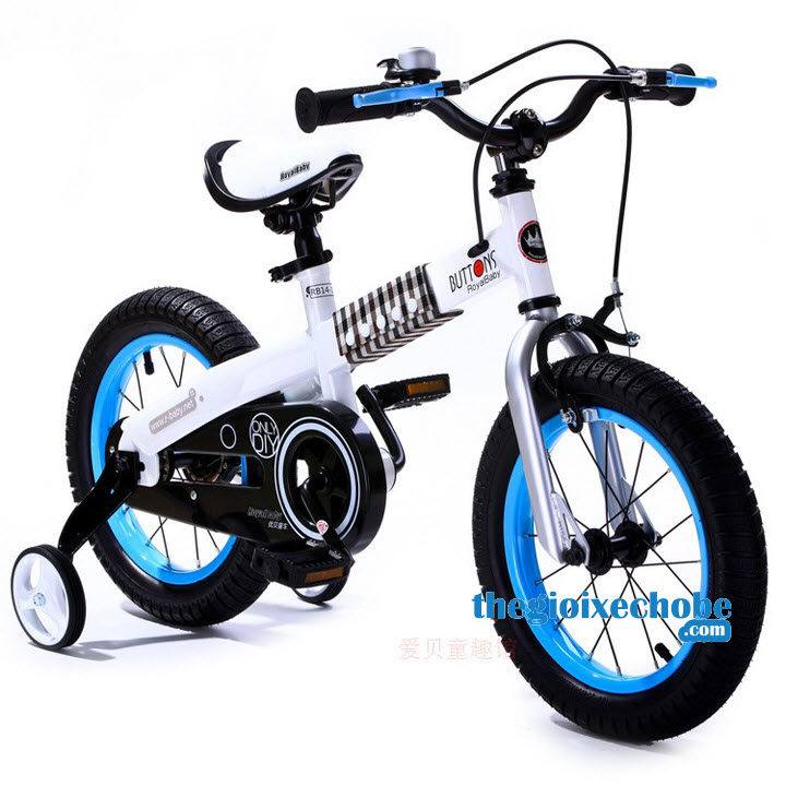 Xe đạp trẻ em RoyalBaby Buttons vành màu xanh nước biển