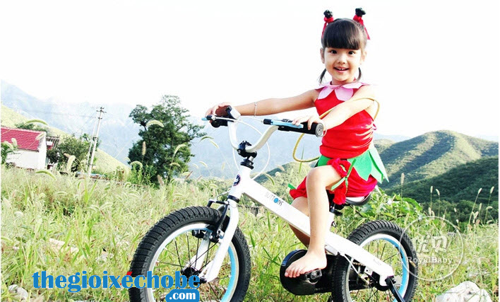 Xe đạp trẻ em RoyalBaby Buttons Aluminum màu trắng
