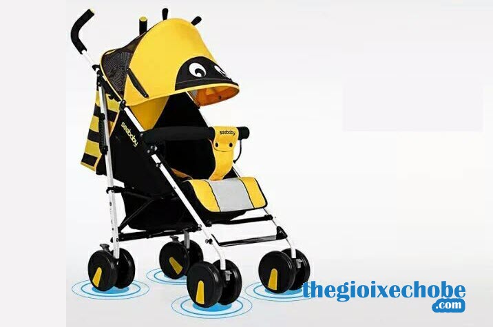 Xe đẩy cho bé Seebaby S02-2 màu vàng