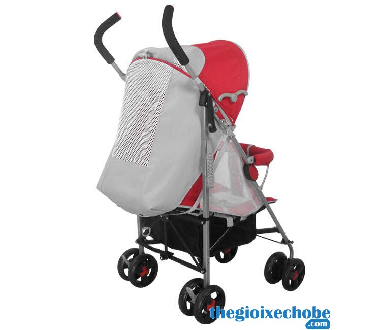 Xe đẩy cho bé Seebaby S02-1 màu đỏ phía sau