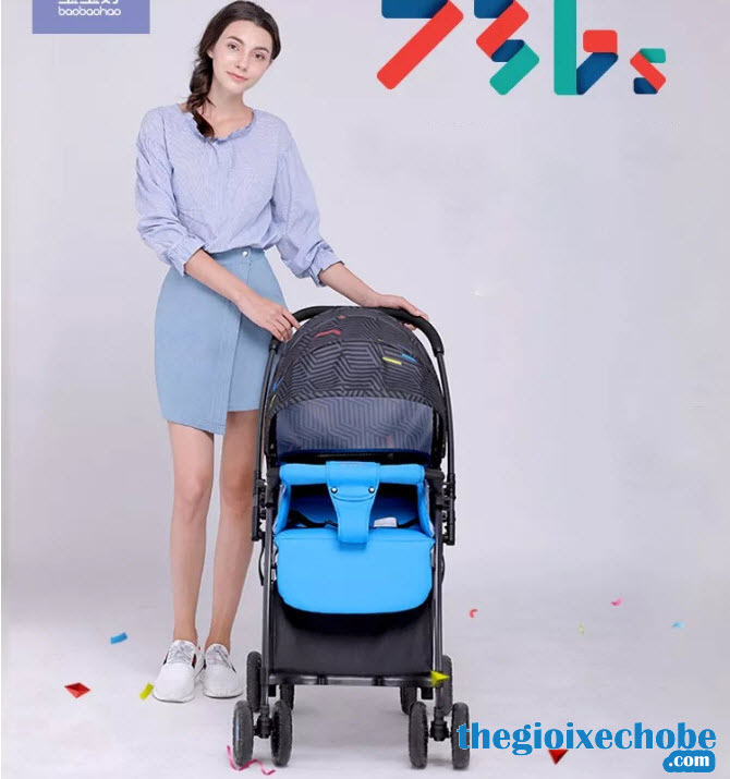 Xe đẩy cho bé Baobaohao 736S màu xanh