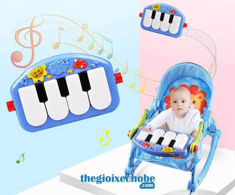 Nôi em bé 3689-EF có bàn nhạc cho bé