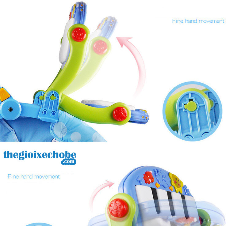 Nôi em bé 3689-EF có tay để bàn nhạc chắc chắn