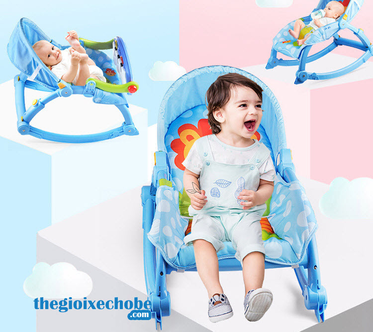 Nôi em bé 3689-EF có chỗ nằm rộng rãi thoải mái cho bé nằm chơi