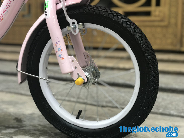 Xe đạp nàng tiên cá cho bé gái-158 bánh xe to chắc chắn