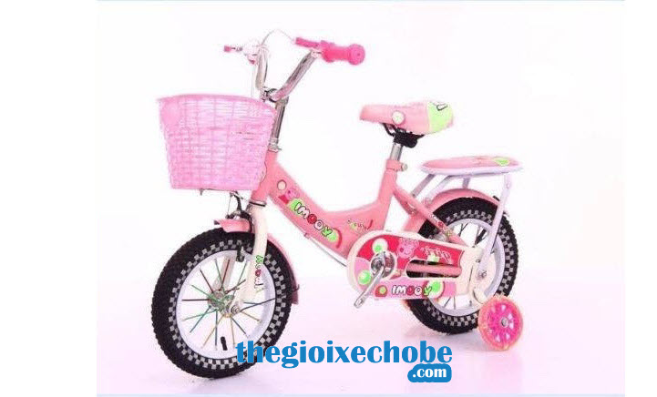Xe đạp Youmi cho bé gái 66A màu hồng