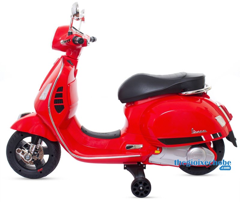Xe mô tô điện trẻ em Vespa Q168 màu đỏ