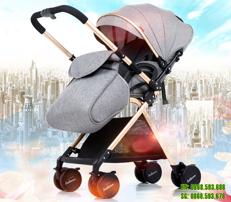 Xe đẩy 2 chiều cao cấp cho bé Belecoo A8-1