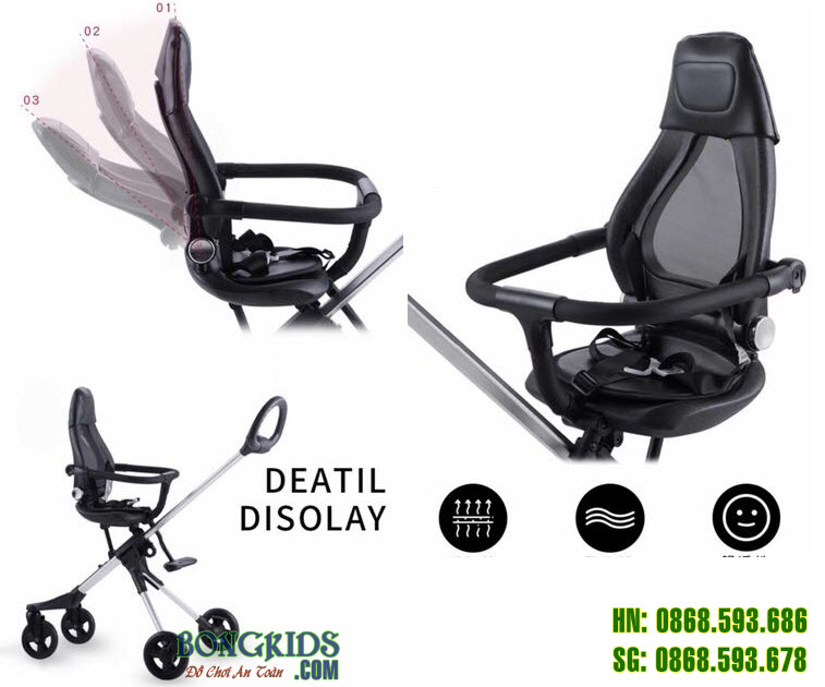 Có thể điều chỉnh nhiều mức ngồi/ngả khác nhau Có thể điều chỉnh nhiều mức ngồi/ngả khác nhau