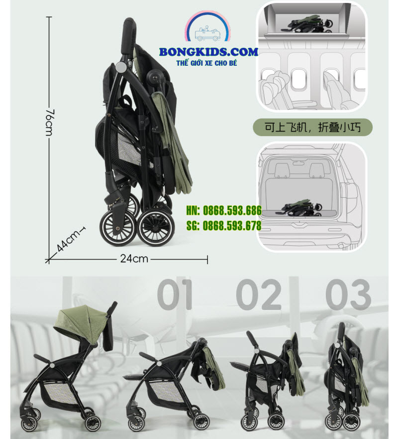 Chi tiết Xe đẩy cho trẻ em Babaohao A10 Chi tiết Xe đẩy cho trẻ em Babaohao A10