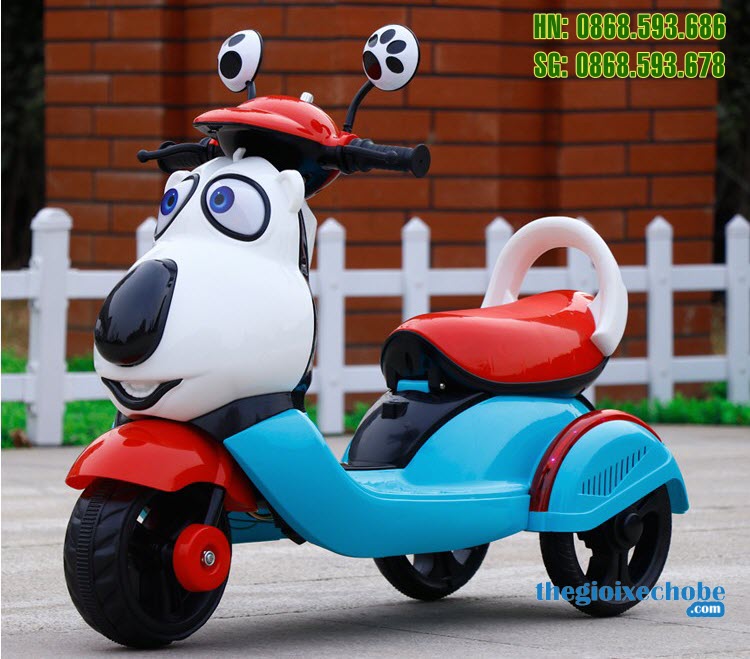 Xe mô tô điện trẻ em Vespa HLM-5588 màu xanh Xe mô tô điện trẻ em Vespa HLM-5588 màu xanh