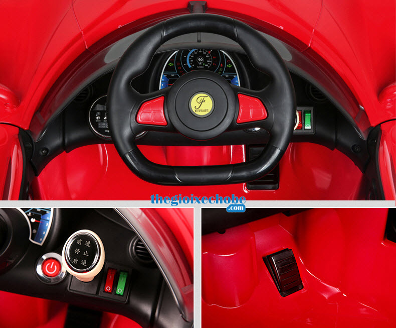 Xe hơi điện trẻ em Ferrari LYD-1806 Xe hơi điện trẻ em Ferrari LYD-1806 vô lăng