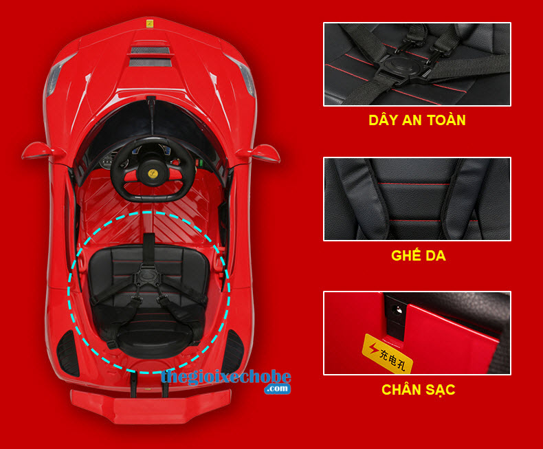 Xe hơi điện trẻ em Ferrari LYD-1806 Xe hơi điện trẻ em Ferrari LYD-1806 8