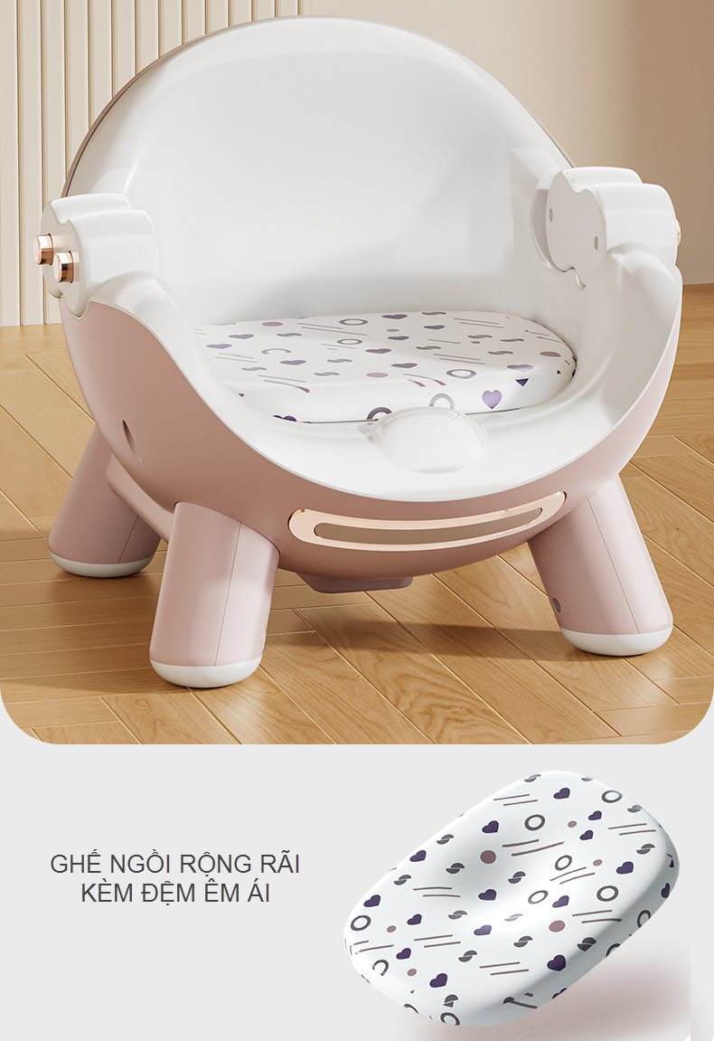 Ghế ăn dặm đa năng 3 in 1 cao cấp 616 cho bé 6-48 tháng
