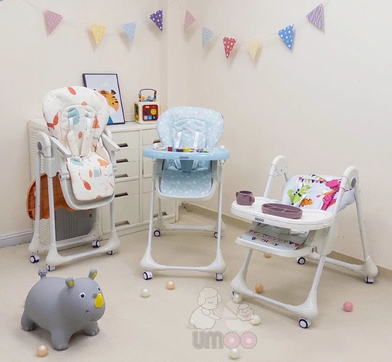 Ghế ăn dặm cao cấp gập gọn, ngả được Umoo 05171