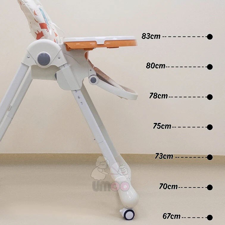 Ghế ăn dặm cao cấp gập gọn, ngả được Umoo 05171