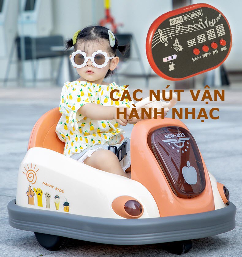Xe điện đụng xoay 360 cho bé 1-6 tuổi