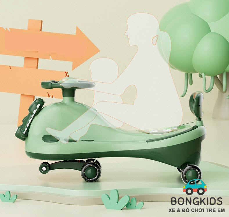 Xe lắc khủng long cho bé
