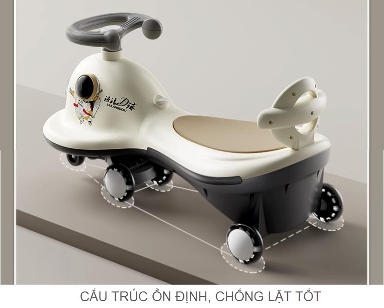 Xe lắc phi hành gia có đèn nhạc cho bé