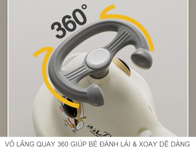 Xe lắc phi hành gia có đèn nhạc cho bé