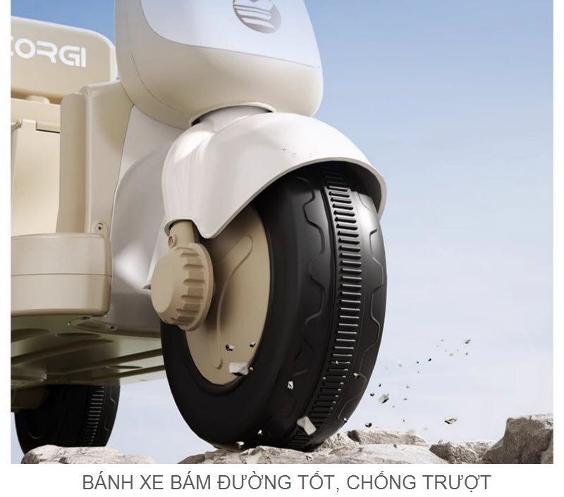 Xe máy điện trẻ em 2 chỗ ngồi cỡ lớn cho bé 2-8 tuổi