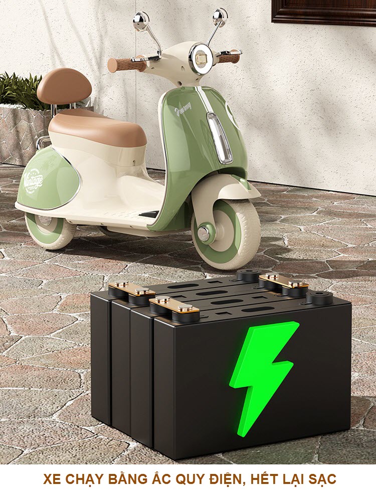 Xe máy điện trẻ em Vespa 618 cho bé 2-5 tuổi