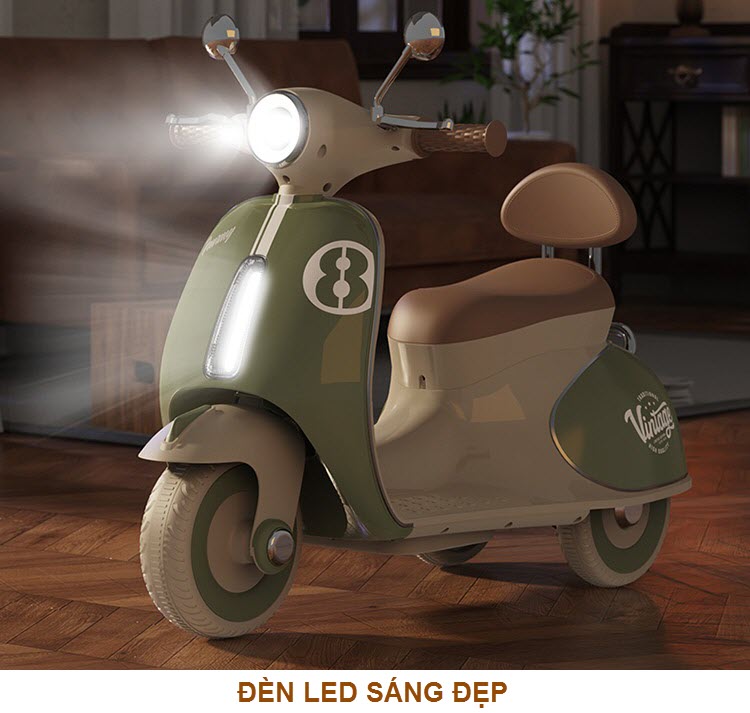 Xe máy điện trẻ em Vespa 618 cho bé 2-5 tuổi