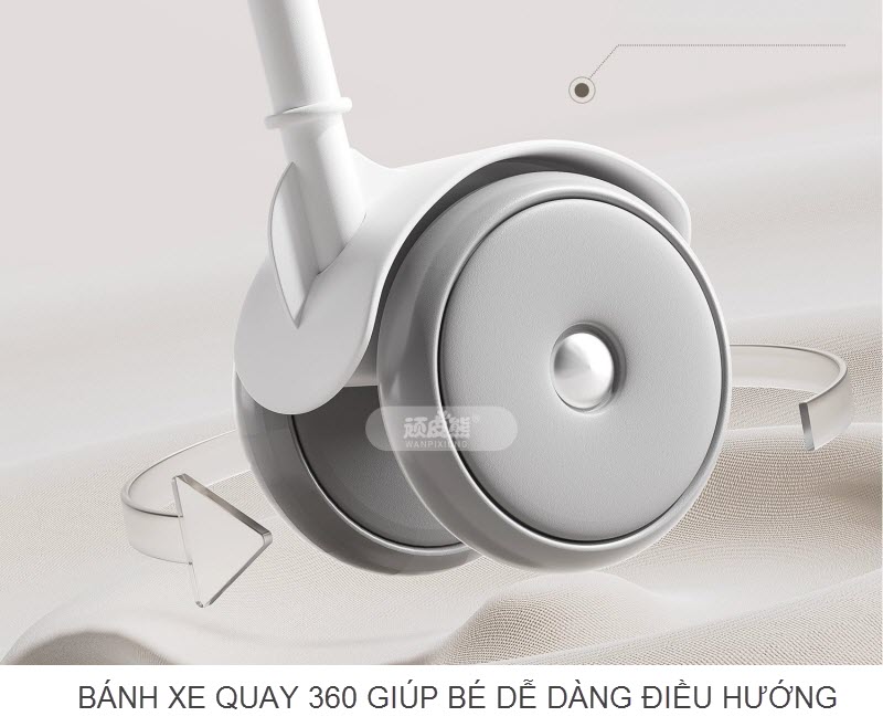 Xe tập đi chữ U cao cấp 611 có cần đẩy cho bé 6-18 tháng