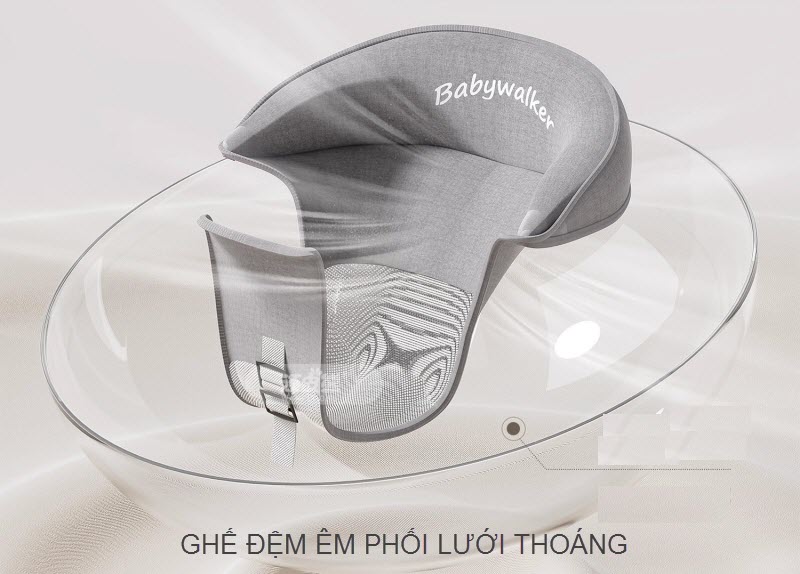 Xe tập đi chữ U cao cấp 611 có cần đẩy cho bé 6-18 tháng