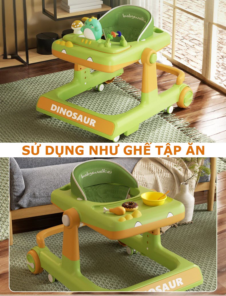 Xe tập đi chữ u cho bé 6-18 tháng Dinosaur