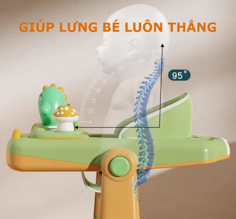 Xe tập đi chữ u cho bé 6-18 tháng Dinosaur